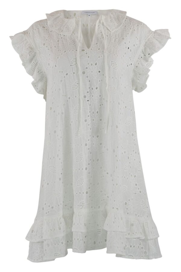 Continue - Kjole - Lee Fringels Dress - White