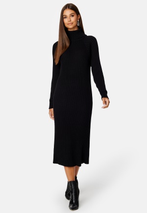 Y.A.S Mavi Knit Midi Rollneck Dress Black L