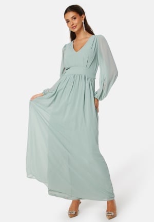 Bubbleroom Occasion Isobel Long sleeve Gown Dusty green 54