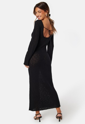 BUBBLEROOM Ayra Fine Knitted Maxi Dress Black M
