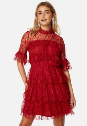 BUBBLEROOM Smilla Lace Dress Red 44