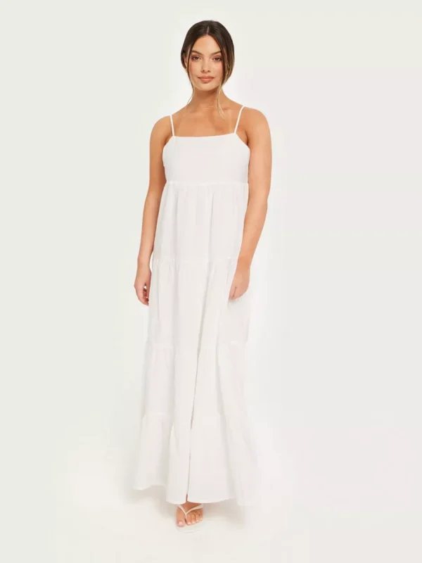 Neo Noir - Maxikjoler - White - Haily Linen Dress - Kjoler - Maxi Dresses