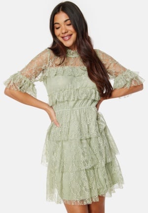 BUBBLEROOM Smilla Lace Dress Dusty green 46