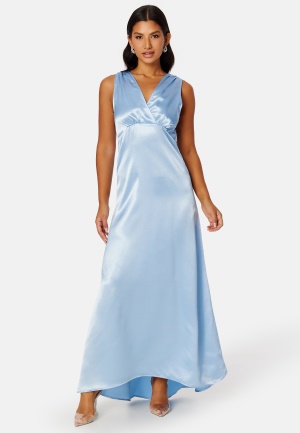 VILA Sittas V-neck S/L Maxi Dress Kentucky Blue 40
